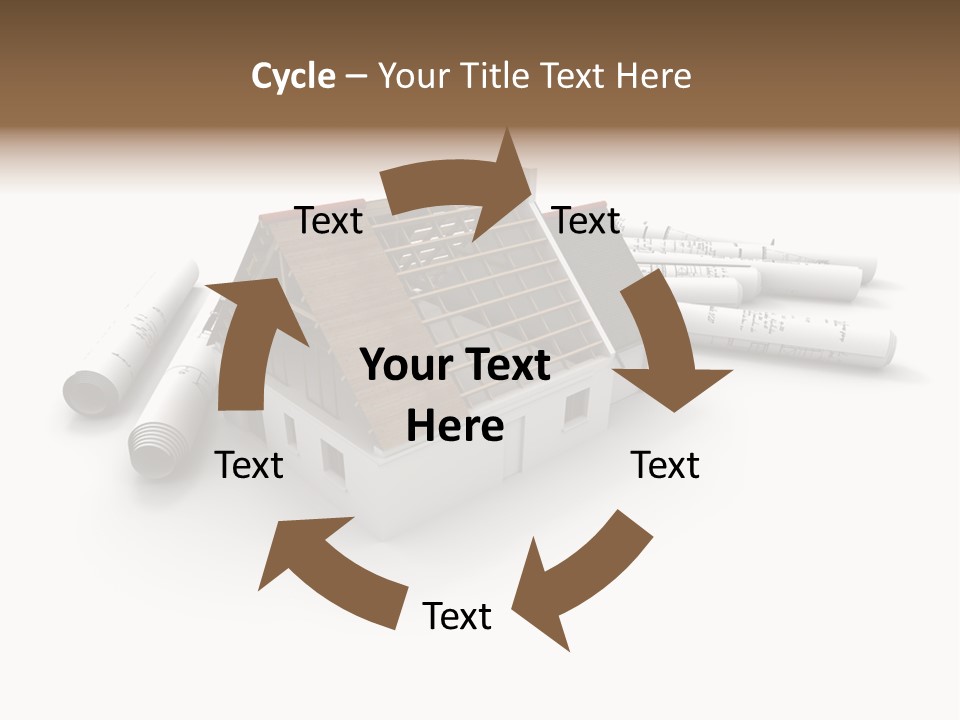 Roof House Draw PowerPoint Template