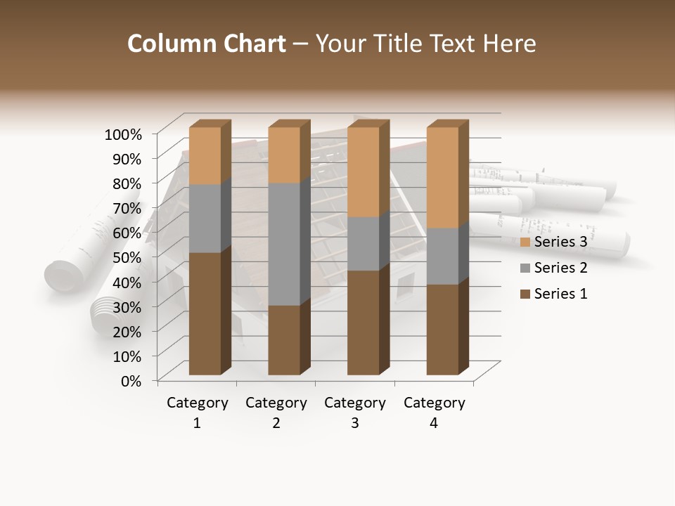 Roof House Draw PowerPoint Template