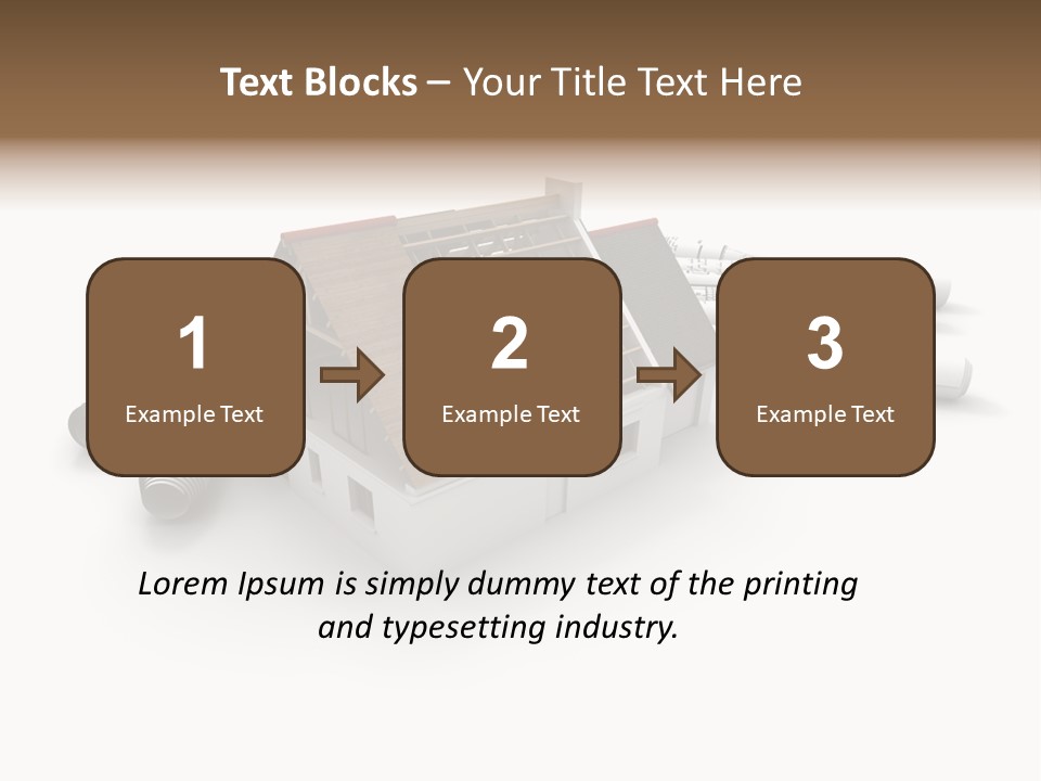 Roof House Draw PowerPoint Template