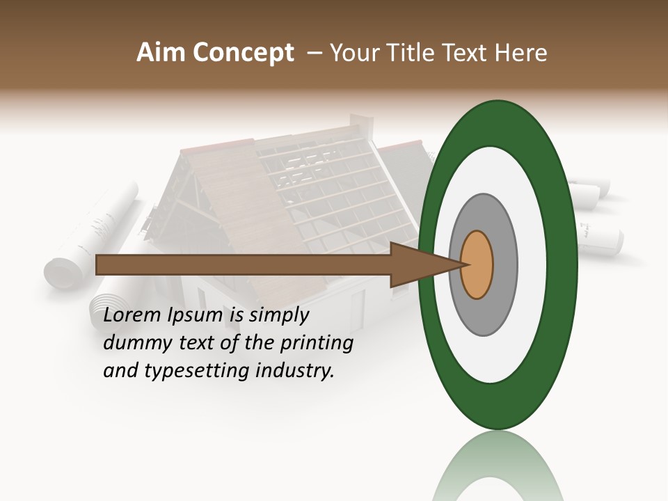 Roof House Draw PowerPoint Template