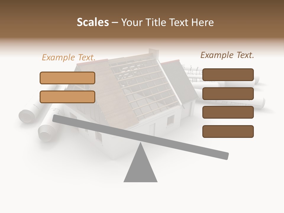 Roof House Draw PowerPoint Template