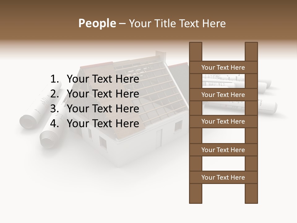 Roof House Draw PowerPoint Template