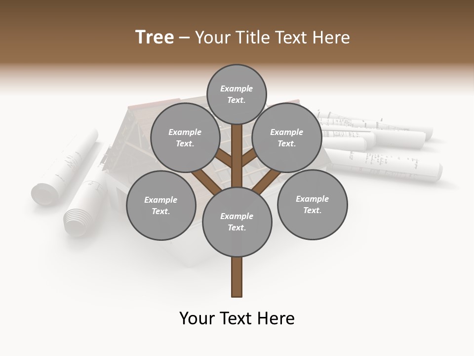 Roof House Draw PowerPoint Template