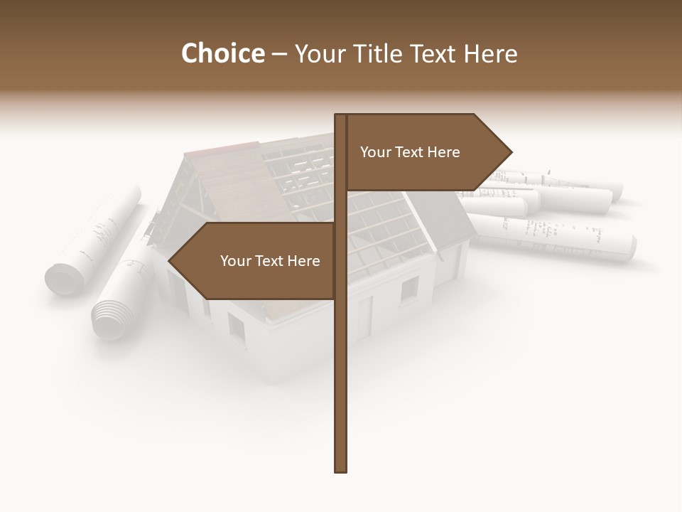 Roof House Draw PowerPoint Template