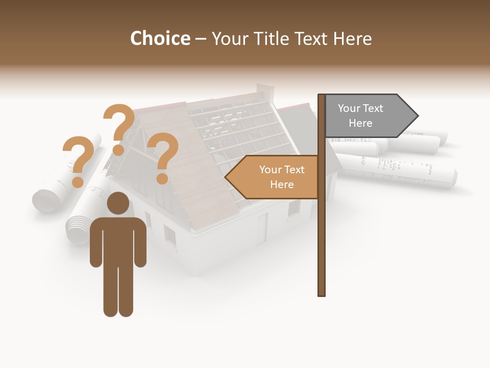 Roof House Draw PowerPoint Template