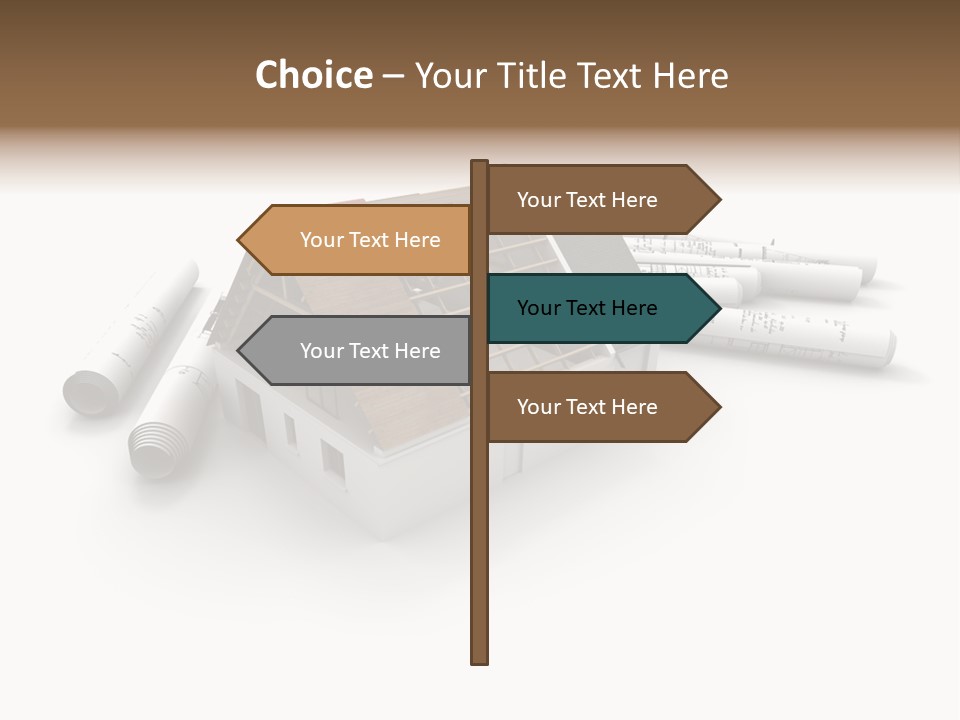 Roof House Draw PowerPoint Template