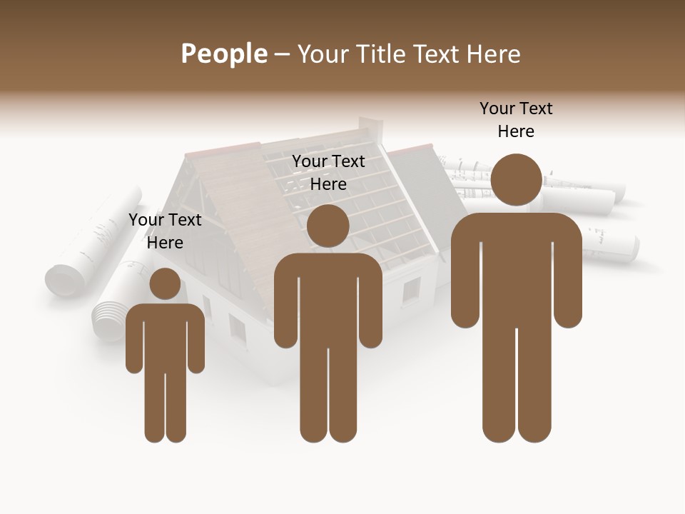 Roof House Draw PowerPoint Template