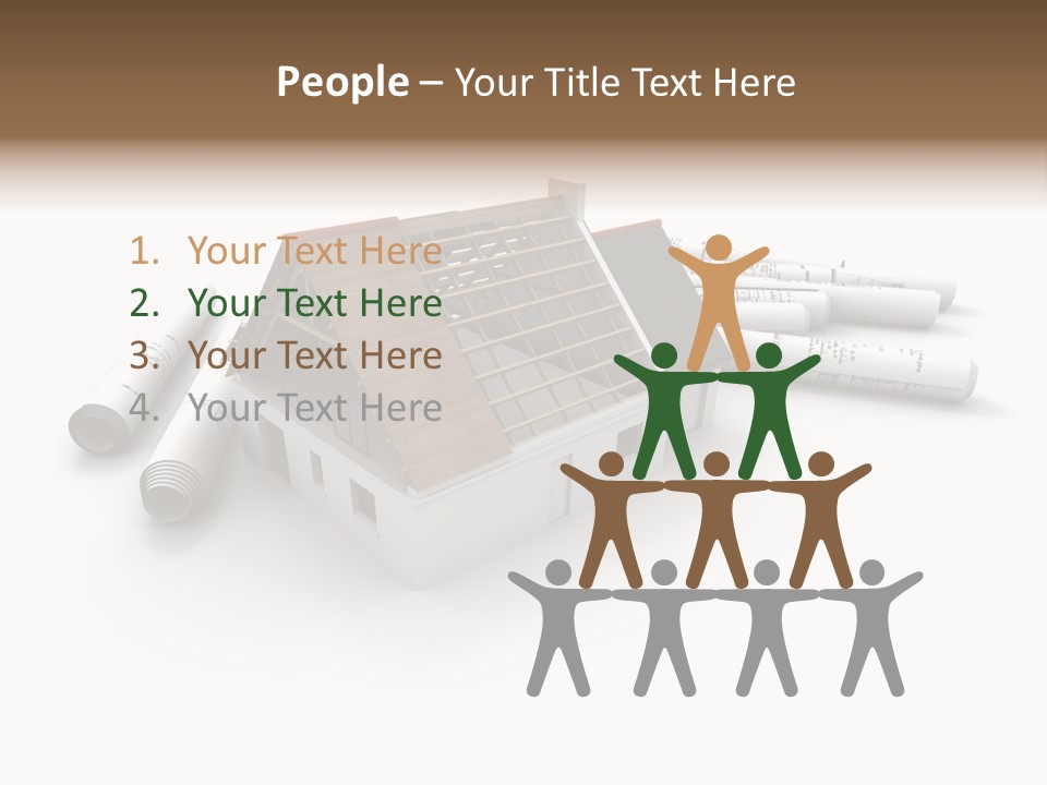 Roof House Draw PowerPoint Template