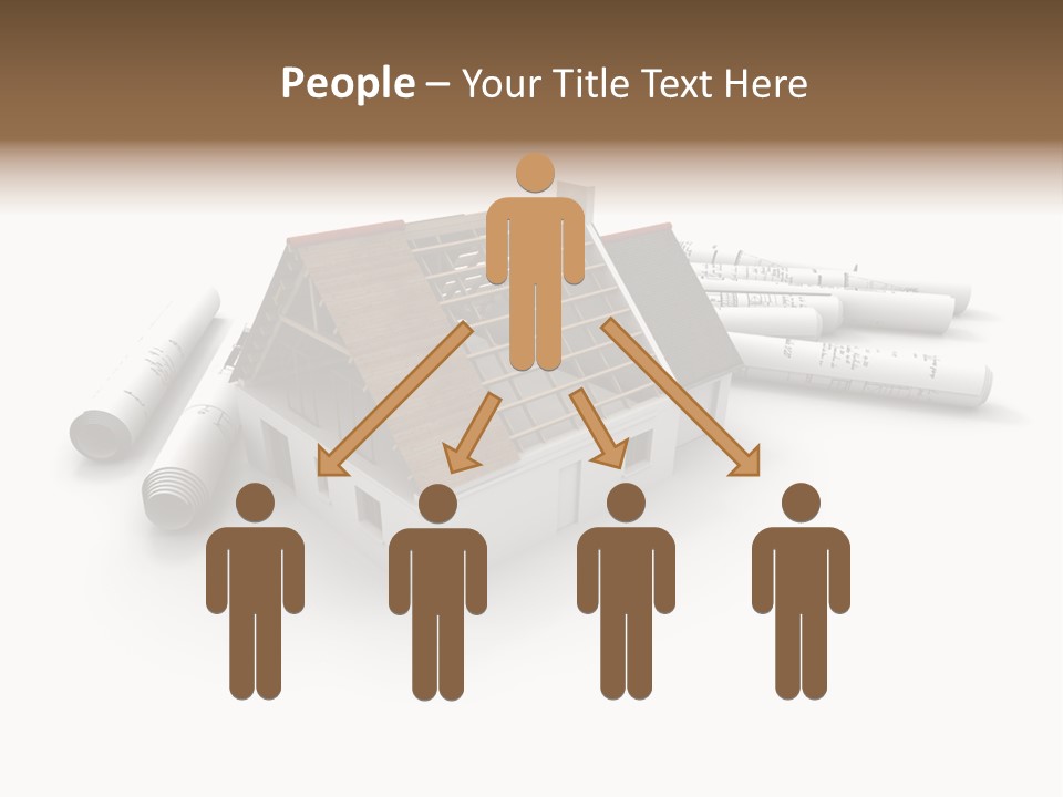 Roof House Draw PowerPoint Template