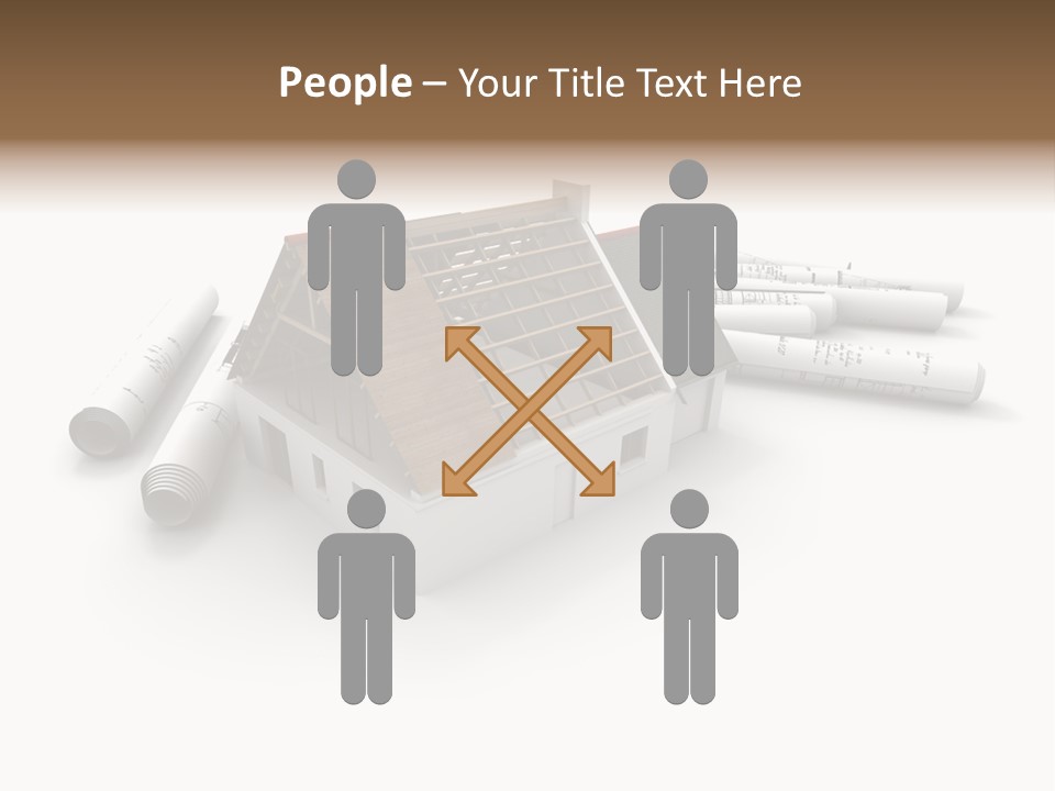 Roof House Draw PowerPoint Template