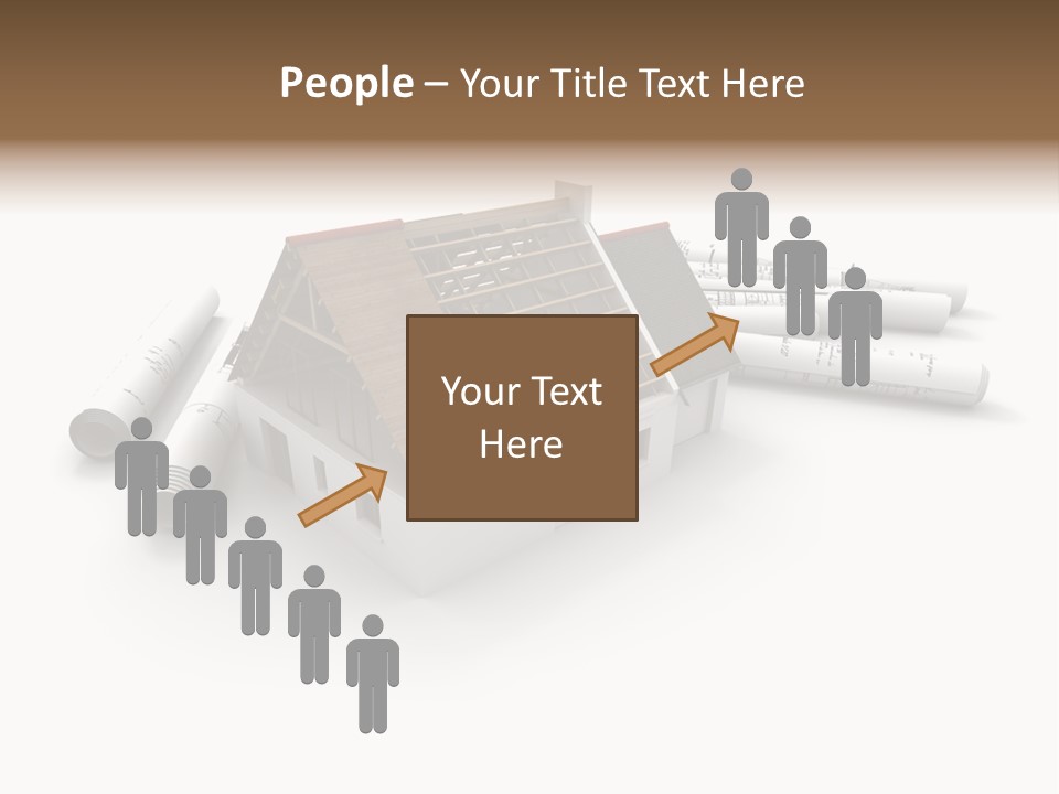 Roof House Draw PowerPoint Template