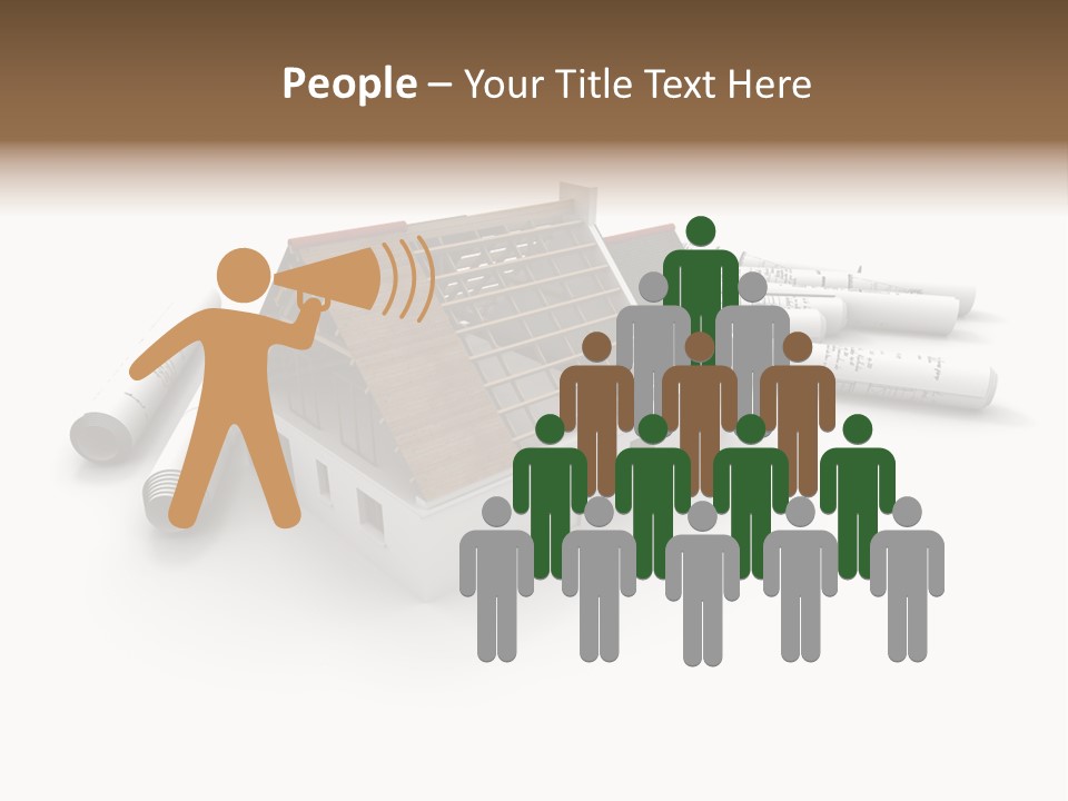 Roof House Draw PowerPoint Template