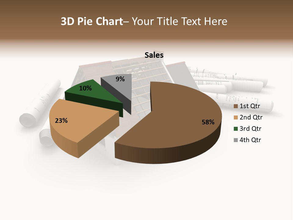 Roof House Draw PowerPoint Template