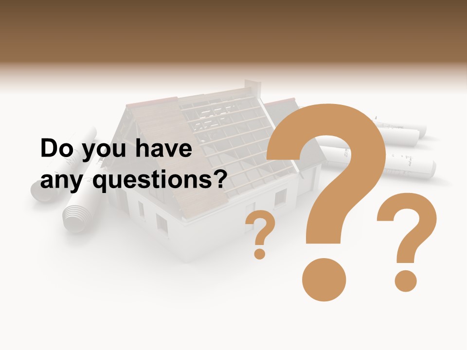 Roof House Draw PowerPoint Template