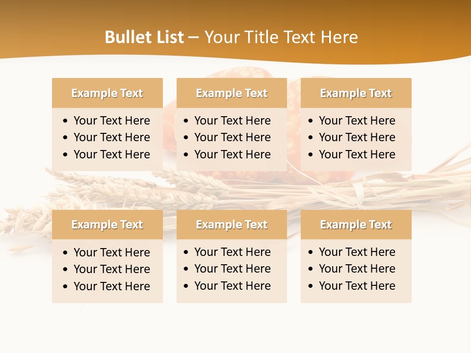 Bun Breakfast Wheat PowerPoint Template