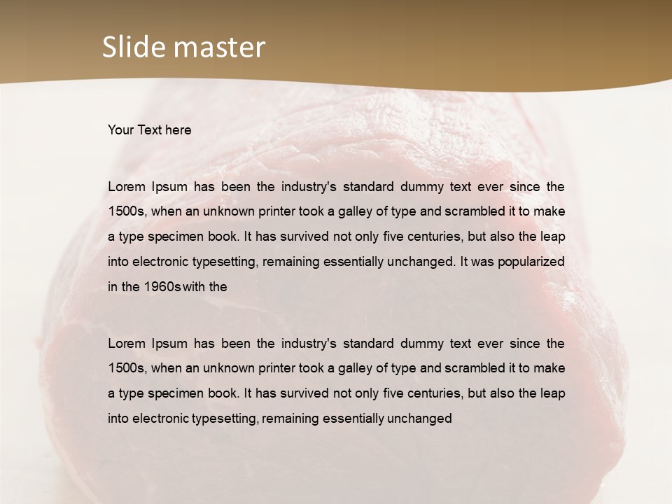 Freestanding Meat Type PowerPoint Template