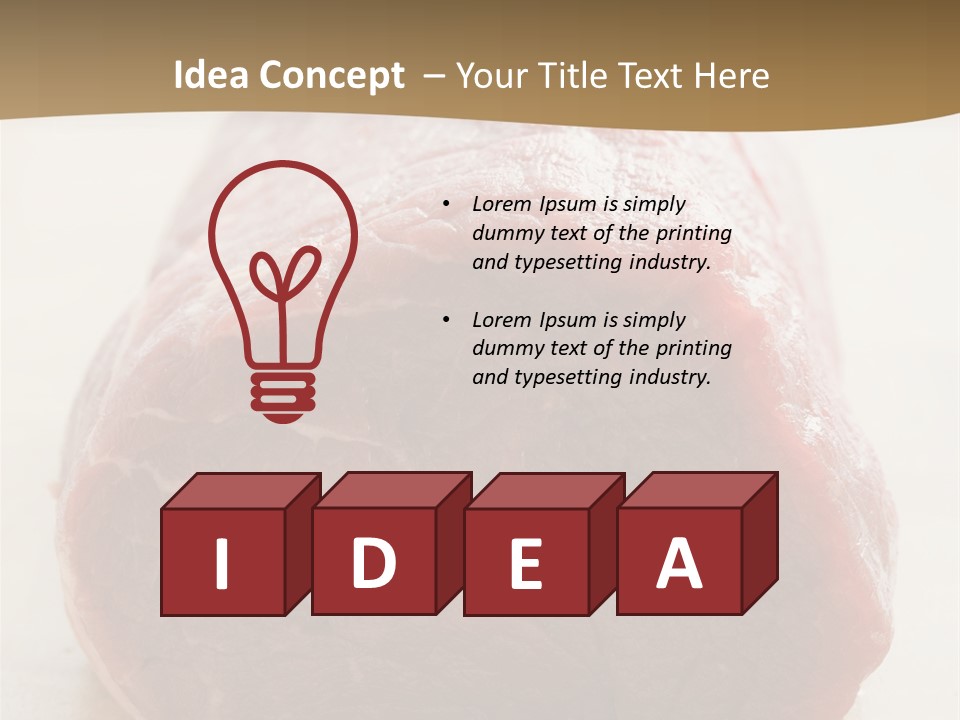 Freestanding Meat Type PowerPoint Template