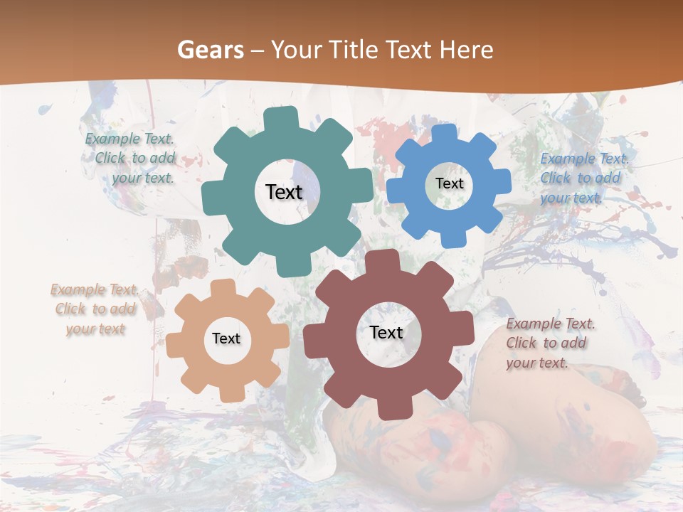 People Paint Cute PowerPoint Template