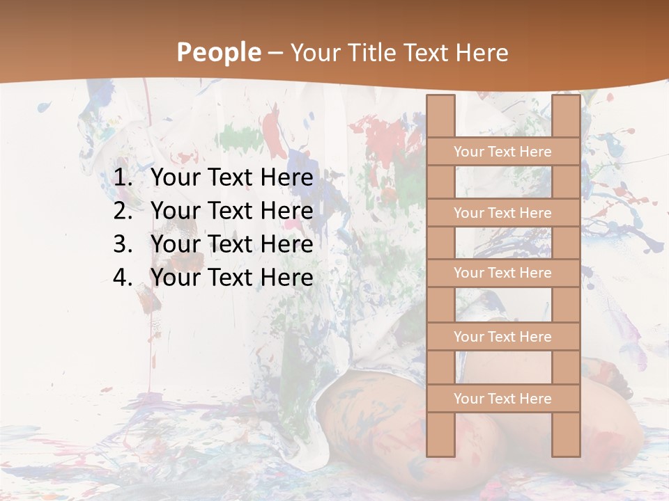 People Paint Cute PowerPoint Template