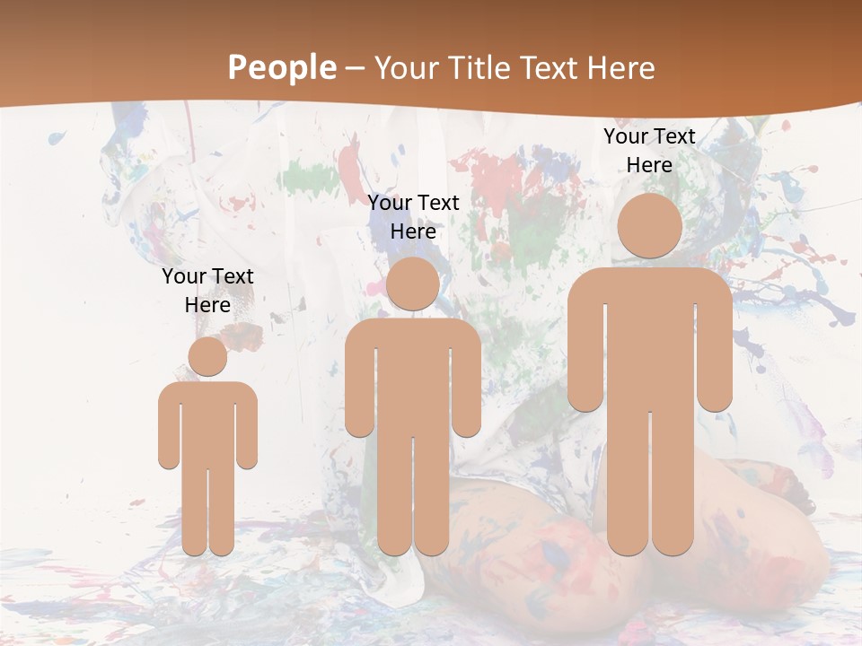 People Paint Cute PowerPoint Template