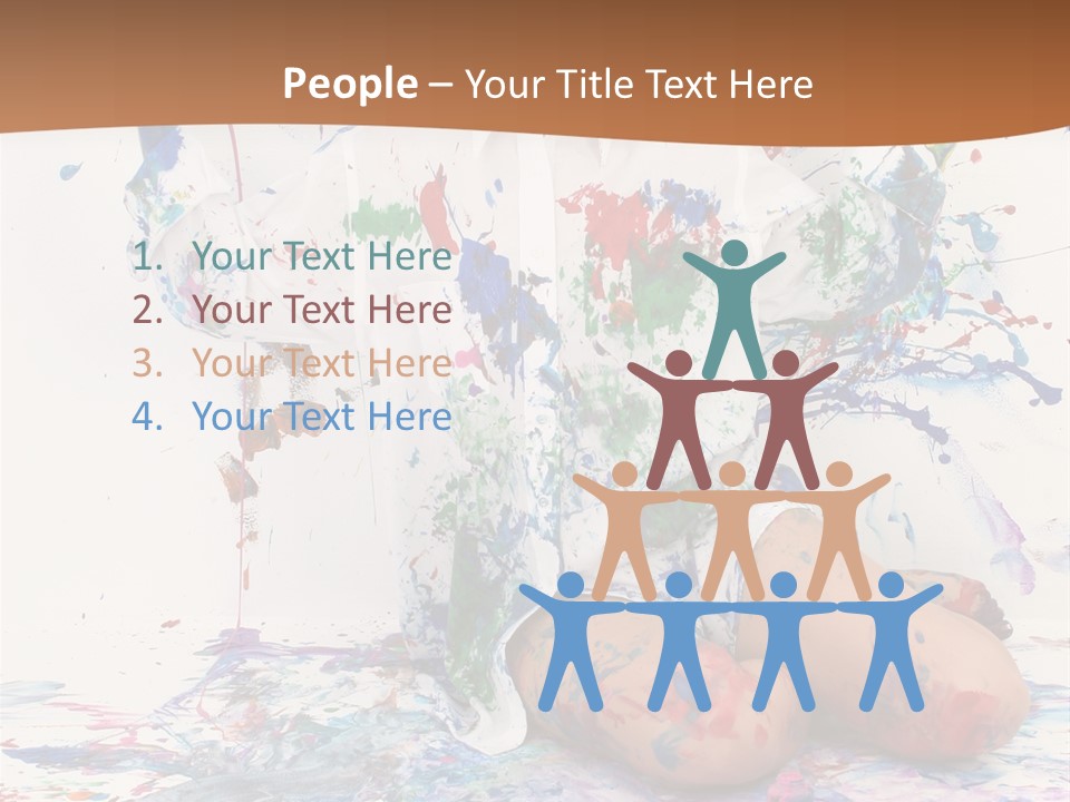 People Paint Cute PowerPoint Template