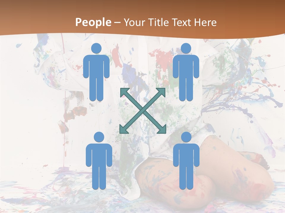 People Paint Cute PowerPoint Template