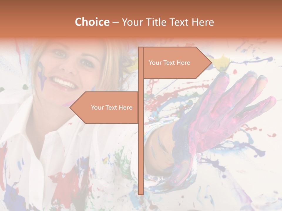 Funny Student Splatter PowerPoint Template