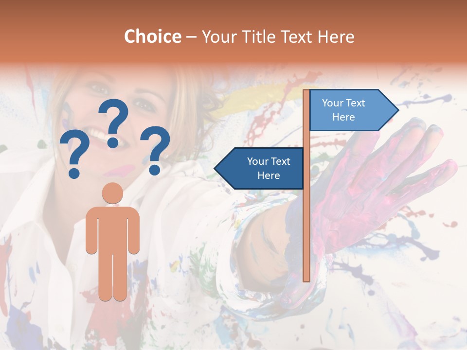 Funny Student Splatter PowerPoint Template