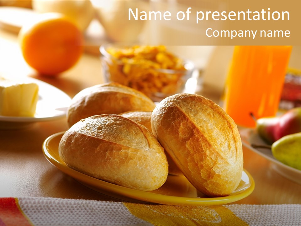 Desk Cuisine Fresh PowerPoint Template