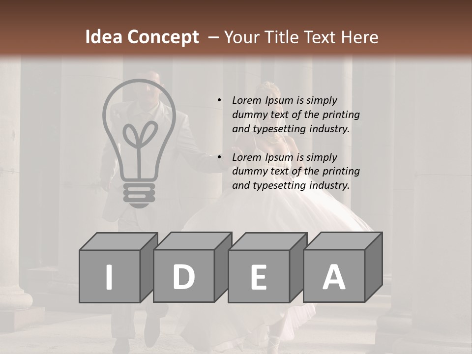 Wedded Pair Sense PowerPoint Template