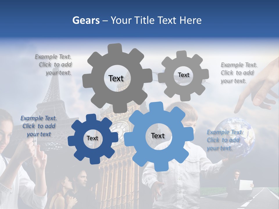 Sun Clock Business PowerPoint Template