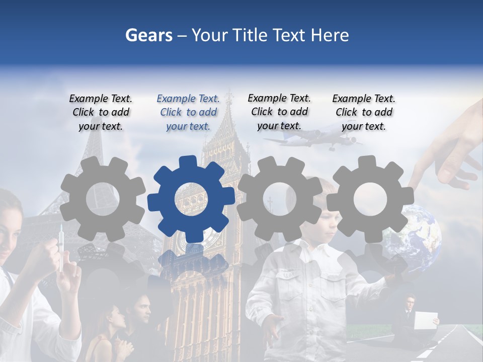 Sun Clock Business PowerPoint Template