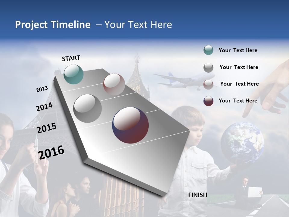Sun Clock Business PowerPoint Template