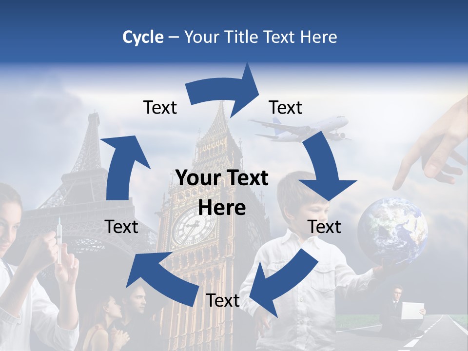 Sun Clock Business PowerPoint Template
