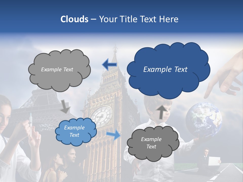 Sun Clock Business PowerPoint Template