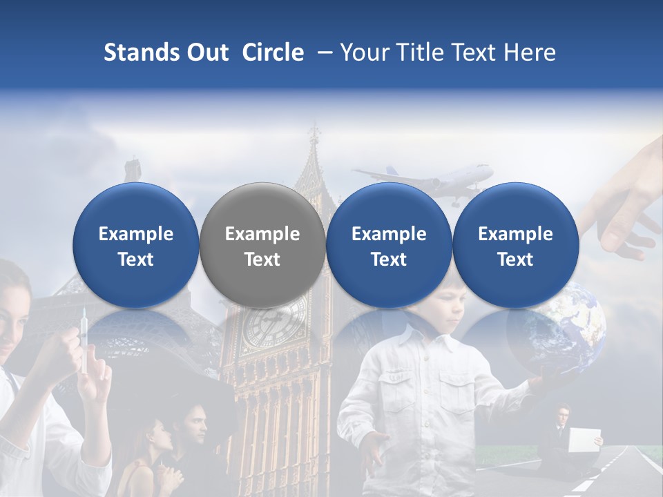 Sun Clock Business PowerPoint Template