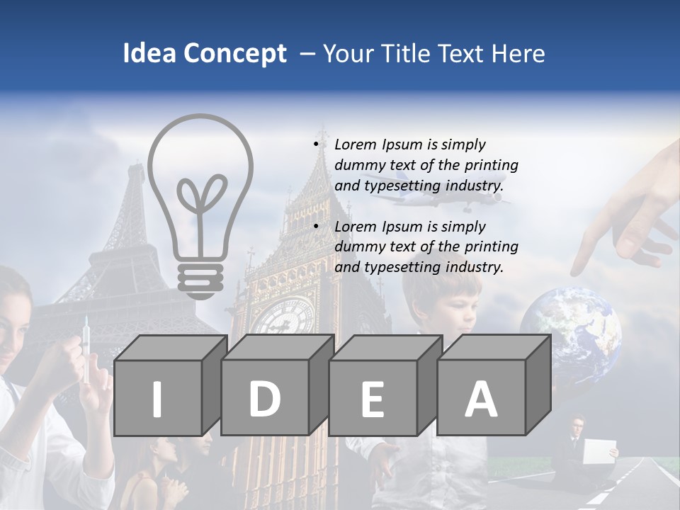 Sun Clock Business PowerPoint Template