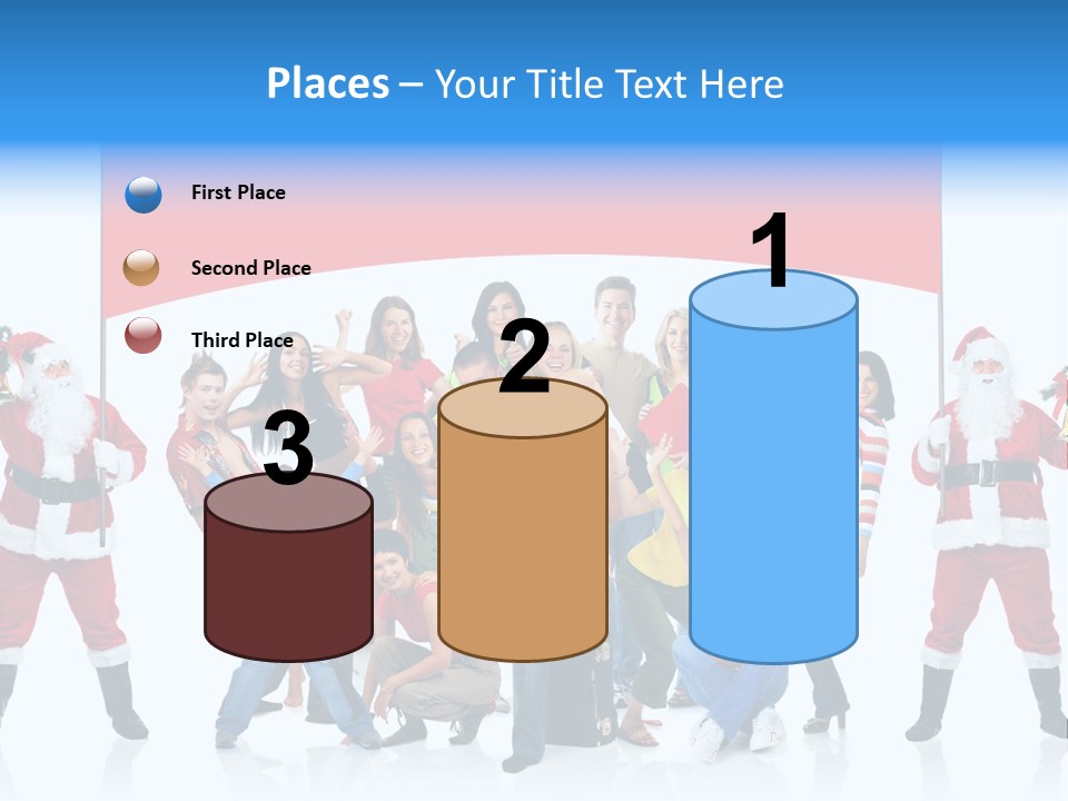 Surprised Group Celebration PowerPoint Template