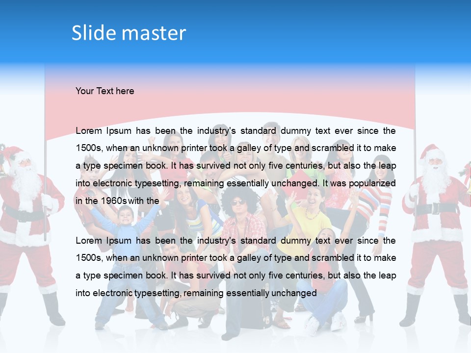 Surprised Group Celebration PowerPoint Template