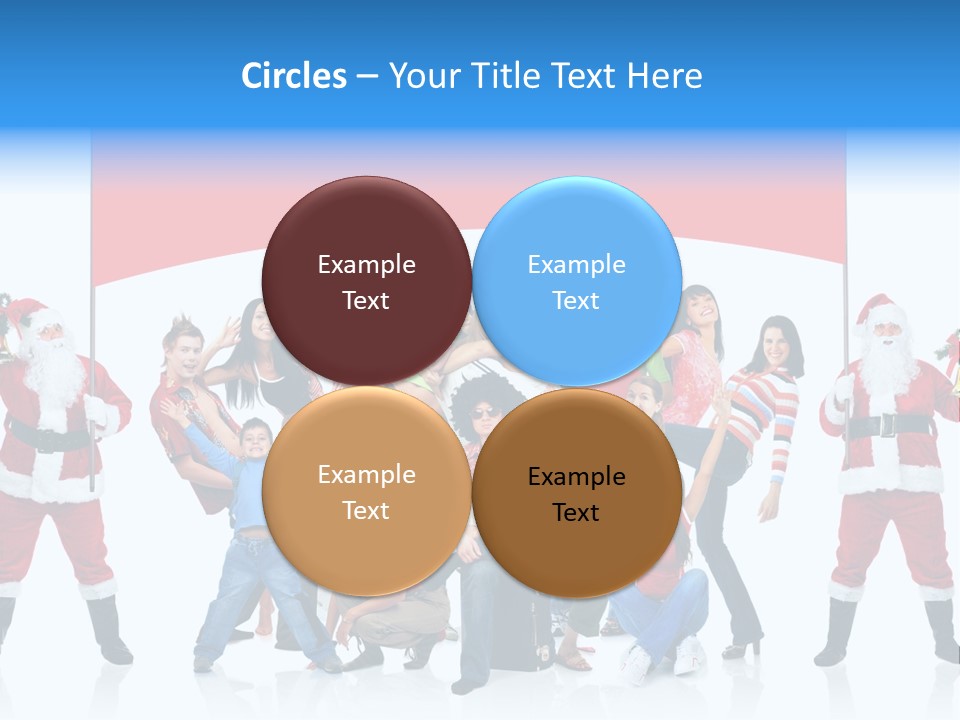 Surprised Group Celebration PowerPoint Template