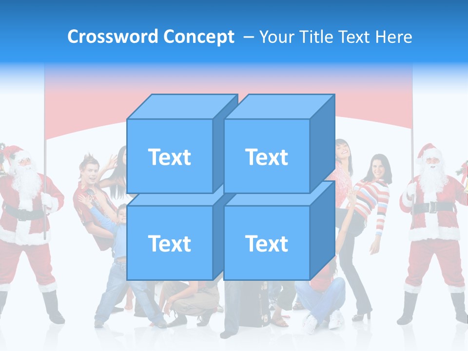 Surprised Group Celebration PowerPoint Template