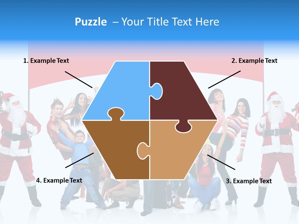 Surprised Group Celebration PowerPoint Template