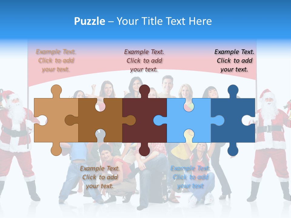 Surprised Group Celebration PowerPoint Template