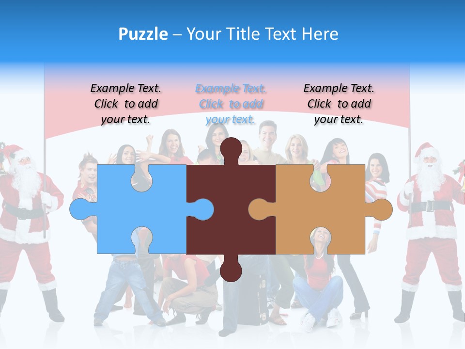 Surprised Group Celebration PowerPoint Template