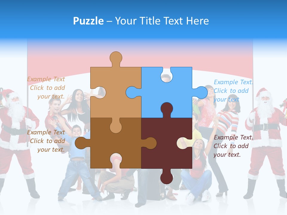 Surprised Group Celebration PowerPoint Template