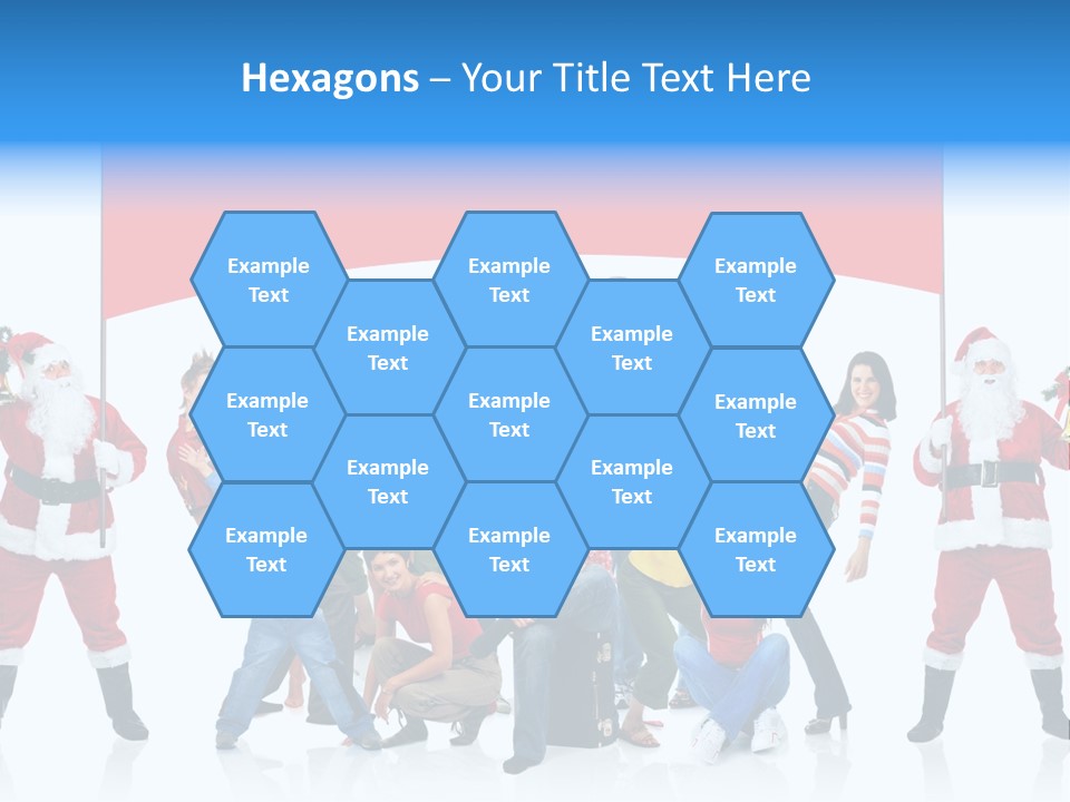 Surprised Group Celebration PowerPoint Template