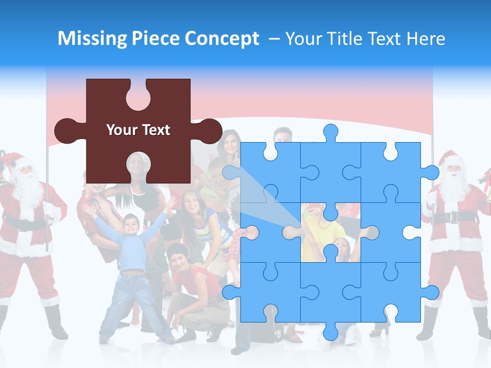 Surprised Group Celebration PowerPoint Template