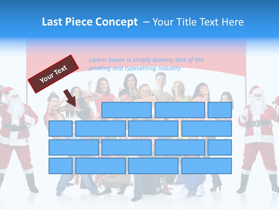 Surprised Group Celebration PowerPoint Template