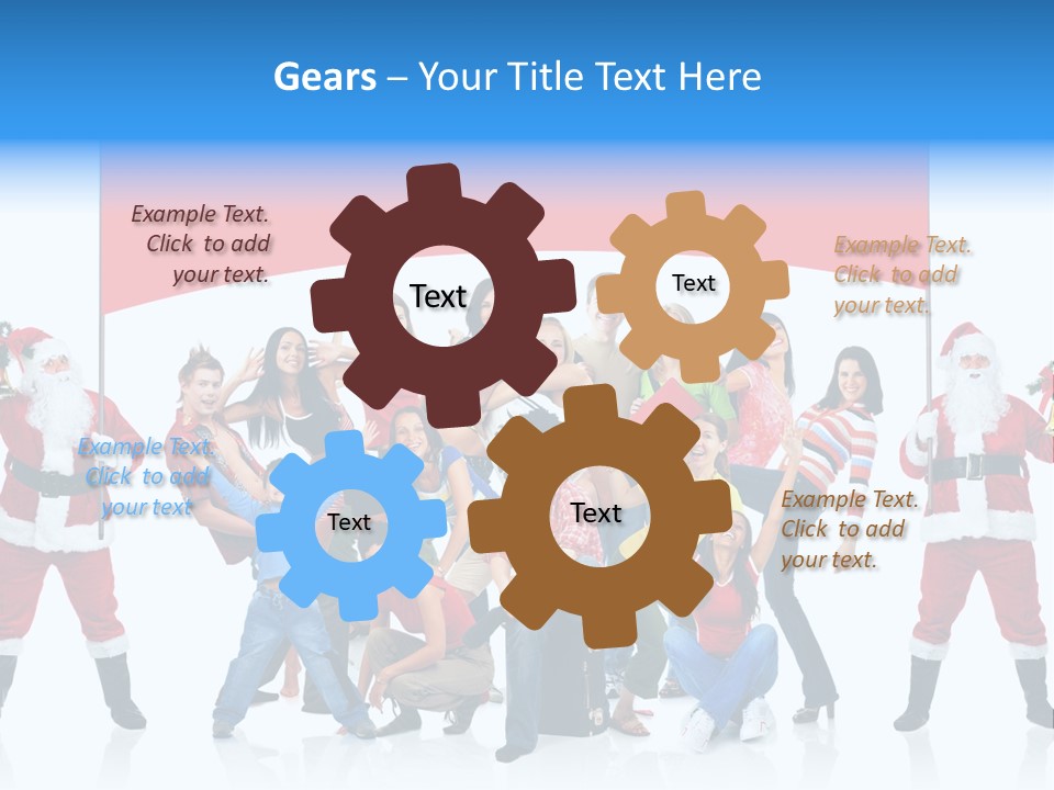 Surprised Group Celebration PowerPoint Template