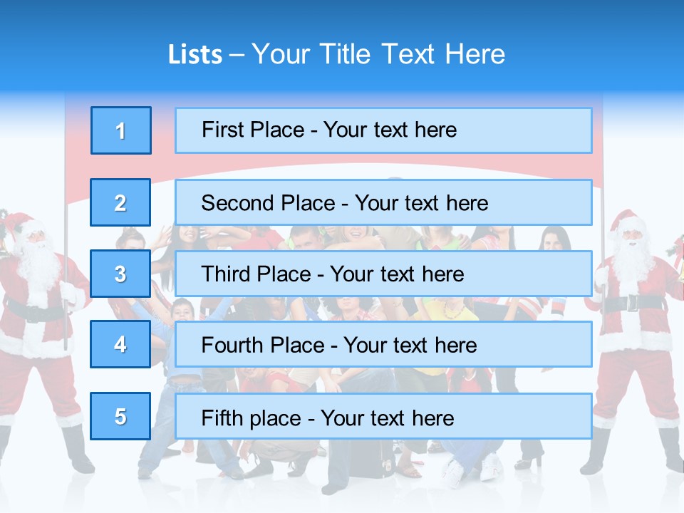 Surprised Group Celebration PowerPoint Template